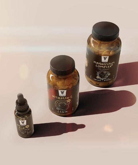 Kombiniere 3 Vitamincut Produkte, D3K2, Vitamin C+Zink, Magnesium Complex und spare 20%. 
